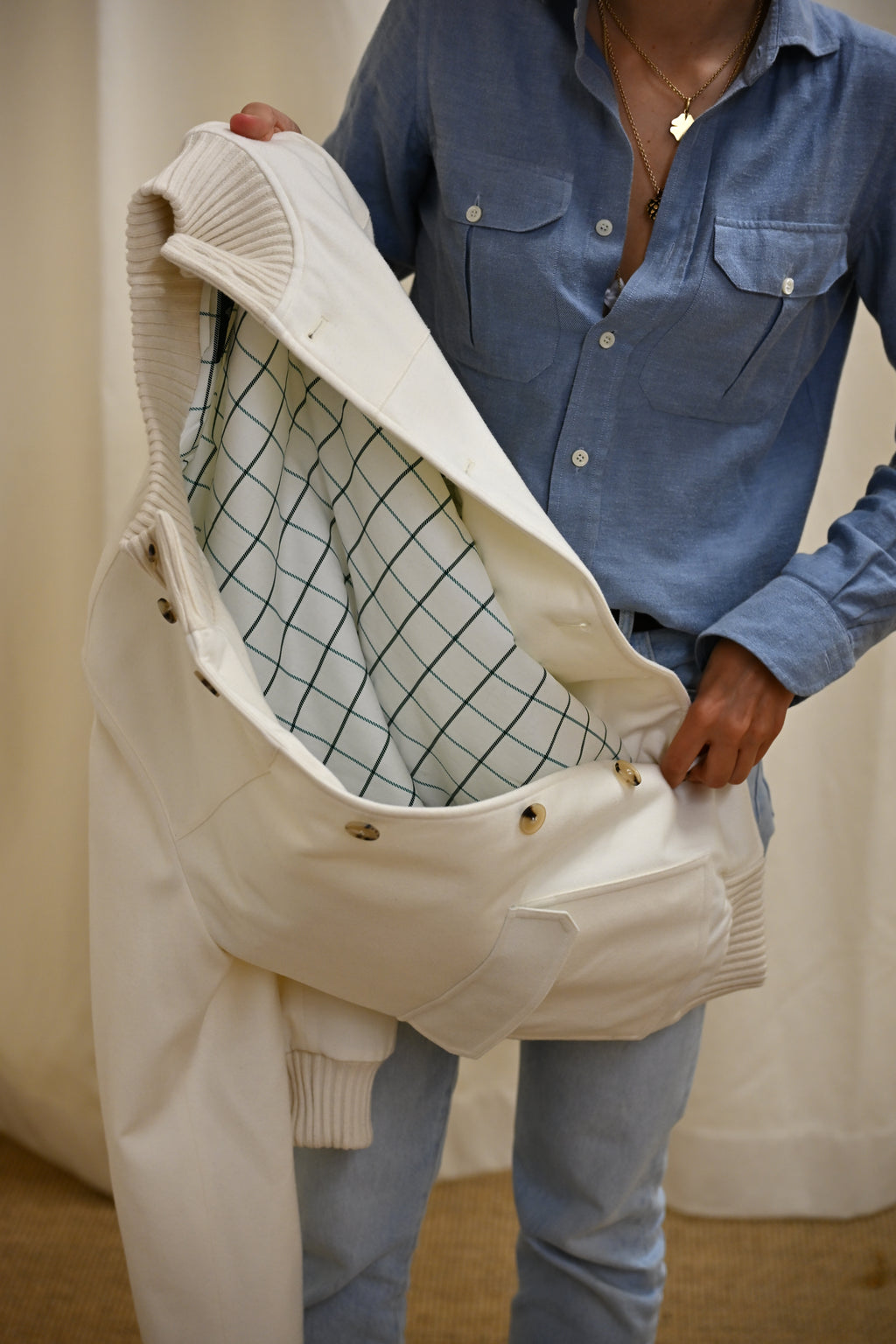 Bomber Ivory Inside front