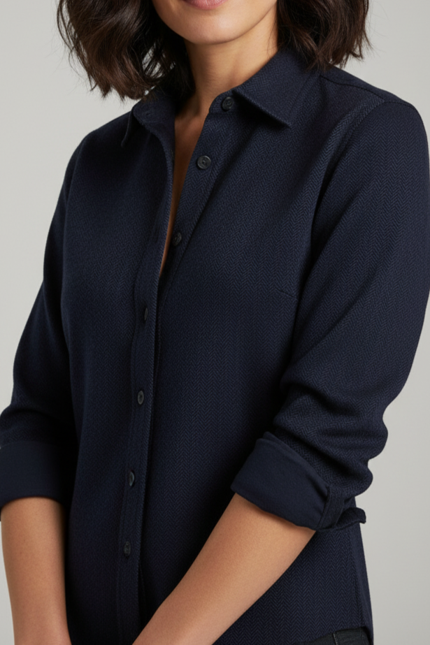 Cashmere Overshirt Navy Main