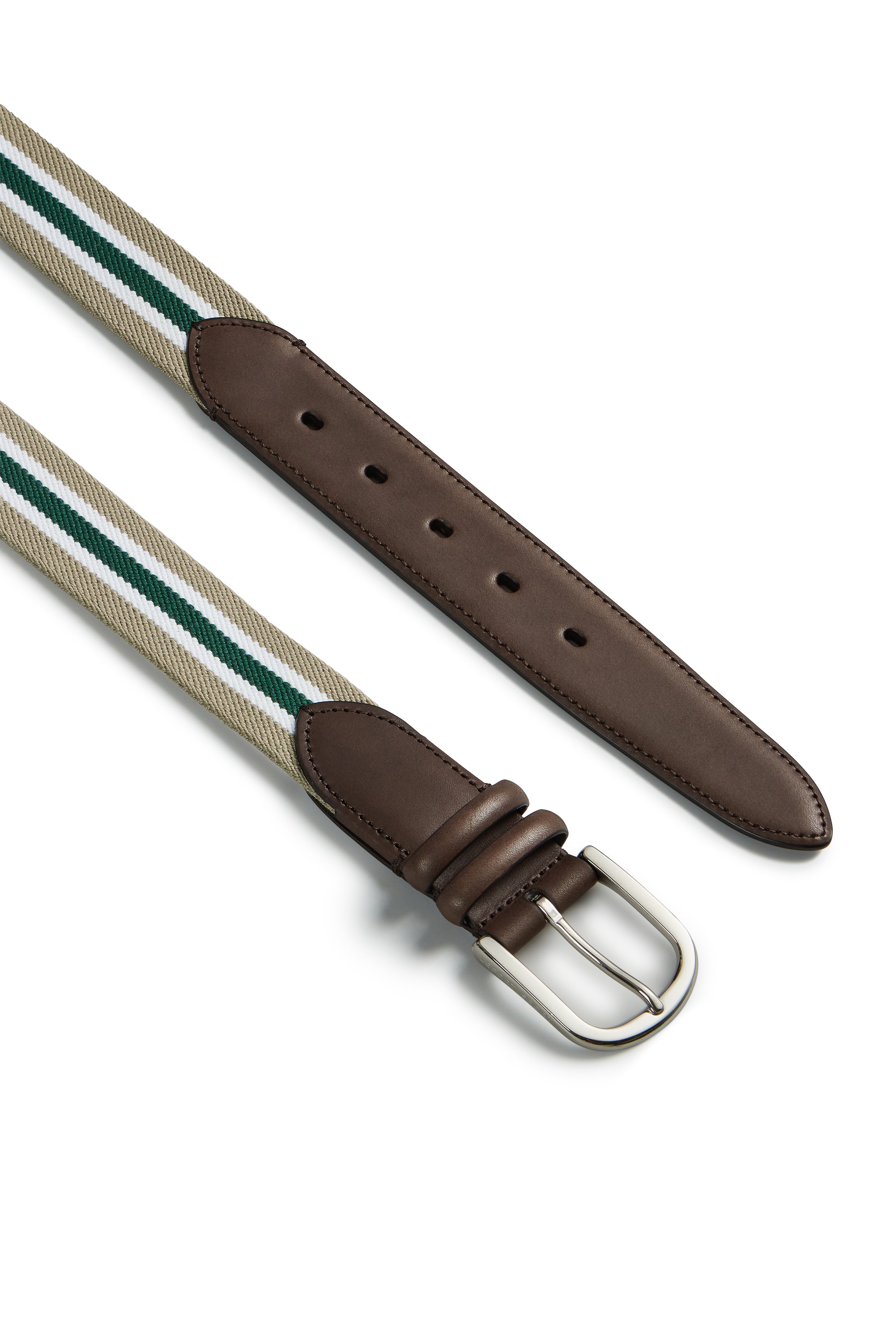 Cotton Stripe Belt Green 2