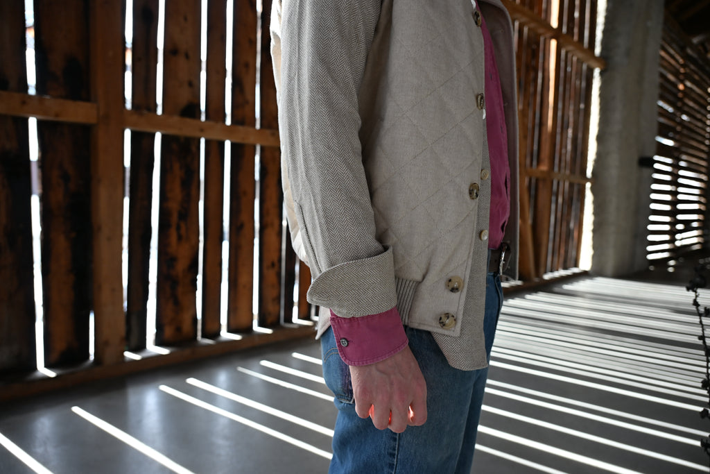 LE GILET LOSANGE BEIGE