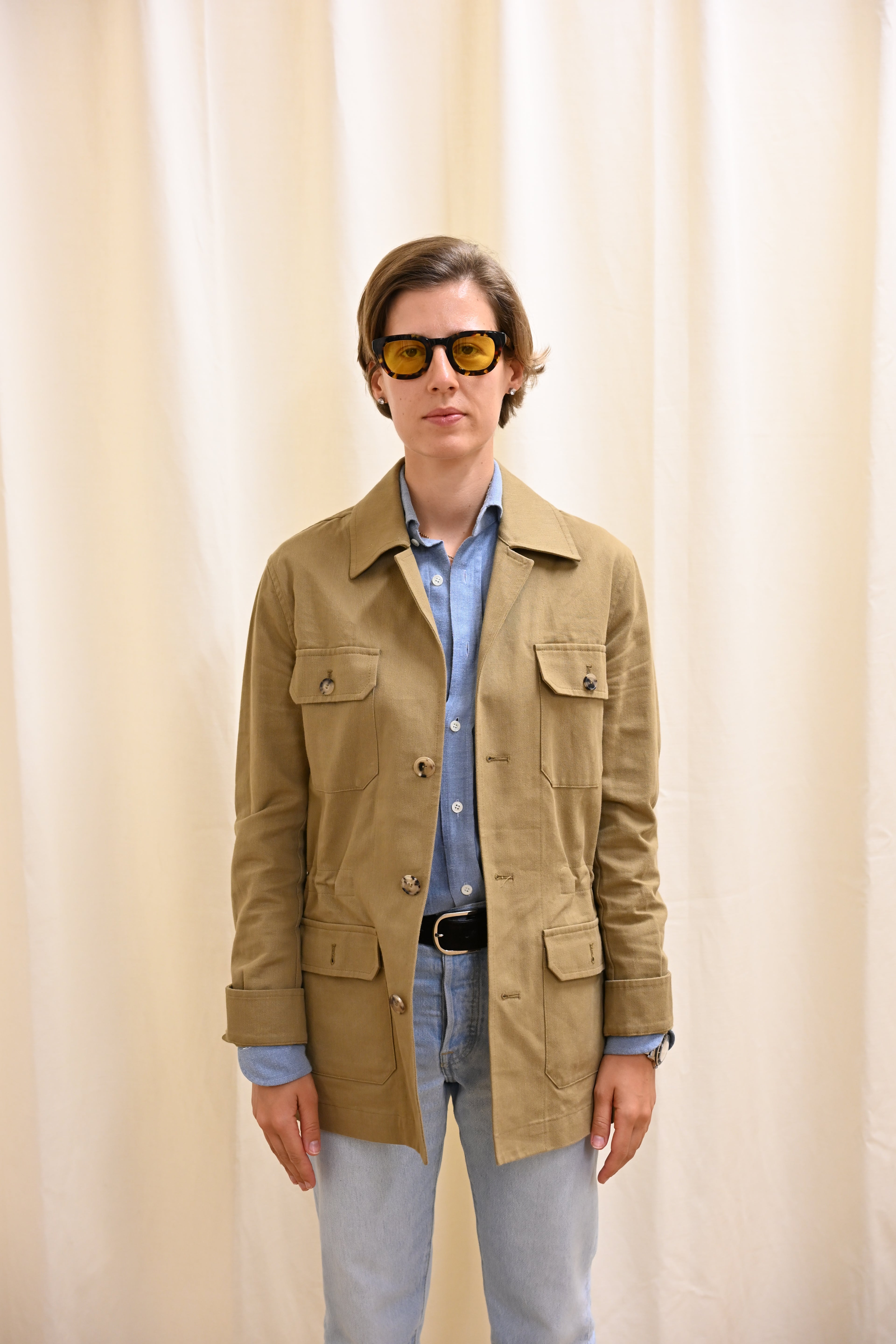 GABARDINE JACKET SAFARI BEIGE