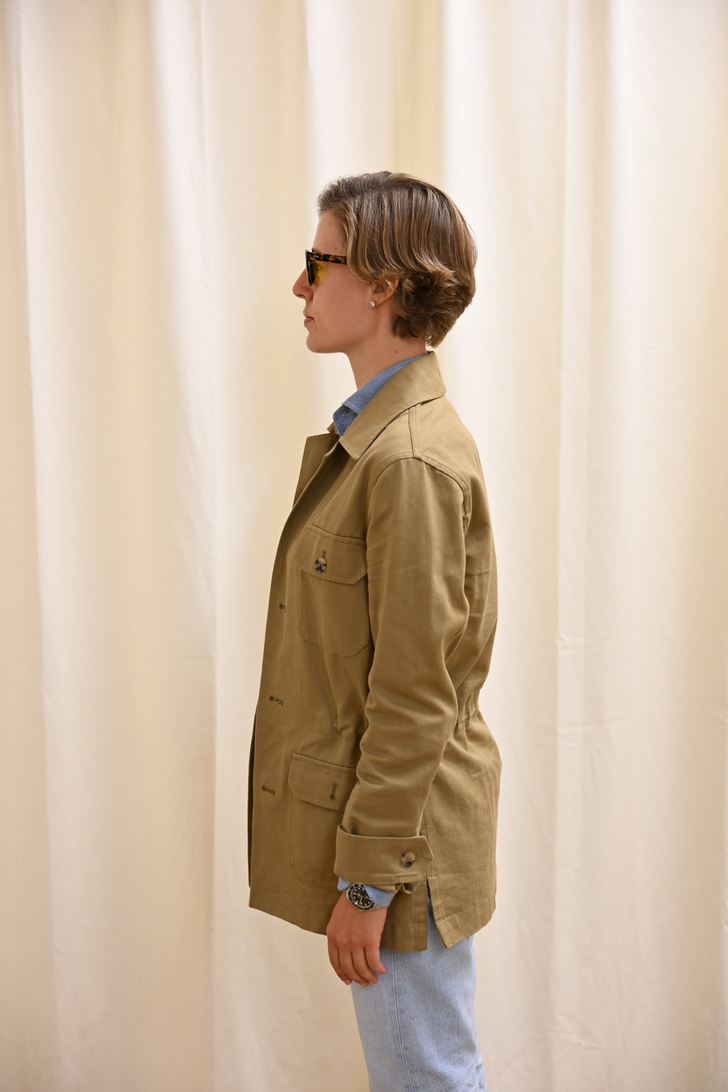 GABARDINE JACKET SAFARI BEIGE