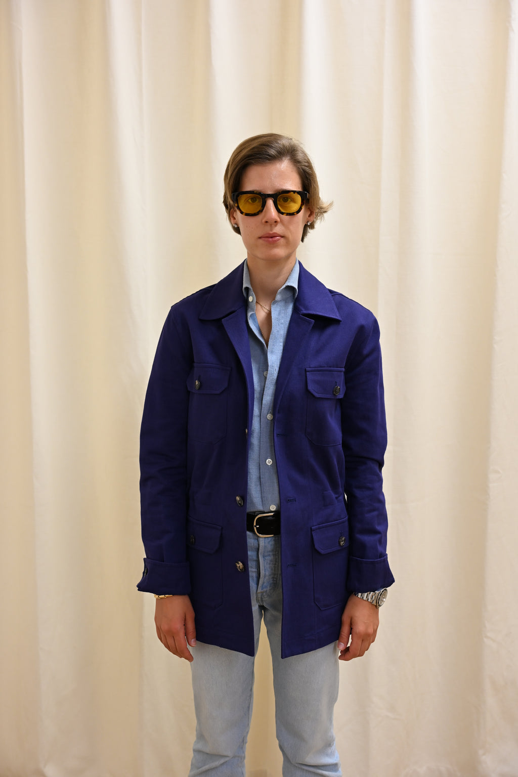 GABARDINE JACKET FRENCH BLUE