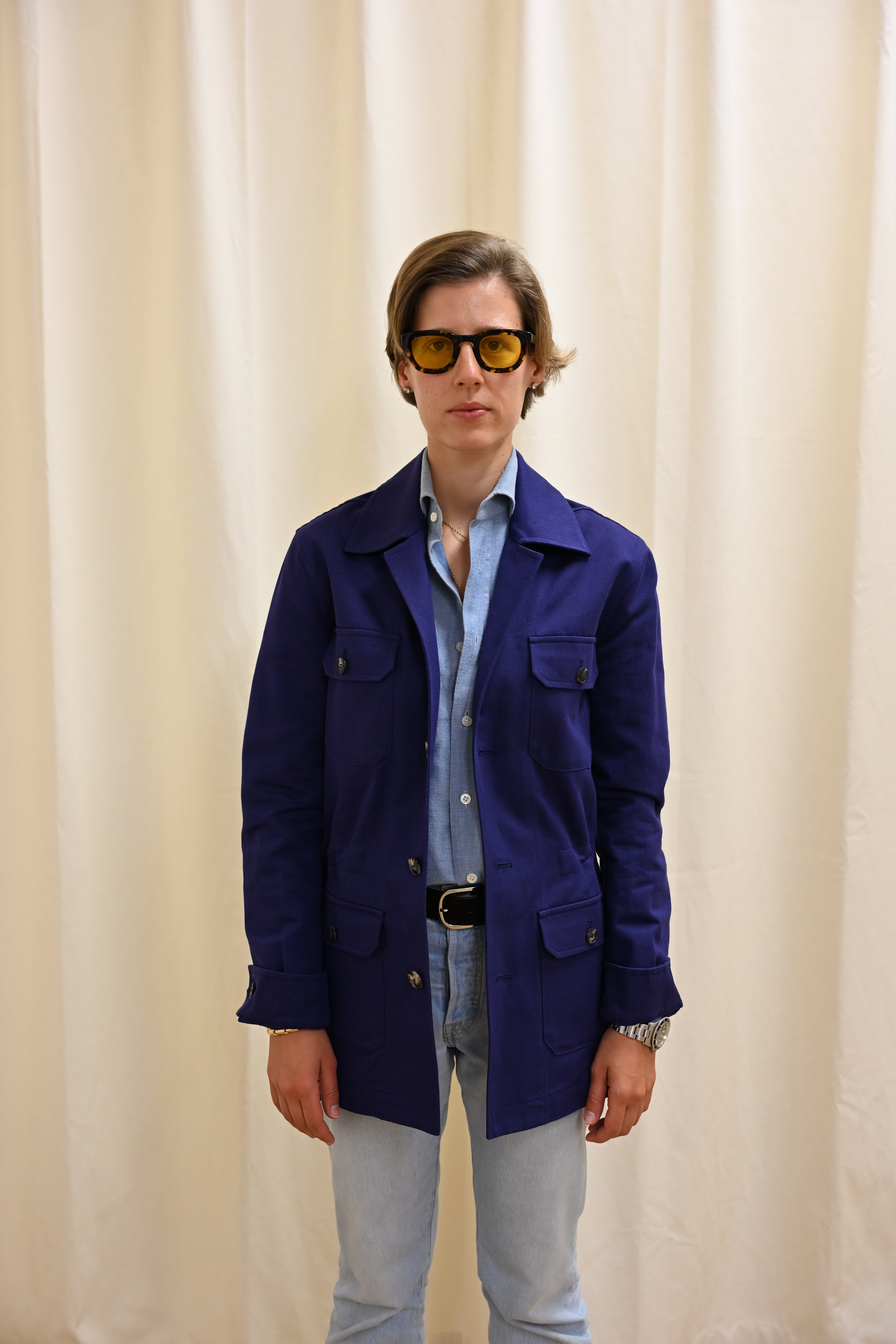 GABARDINE JACKET FRENCH BLUE