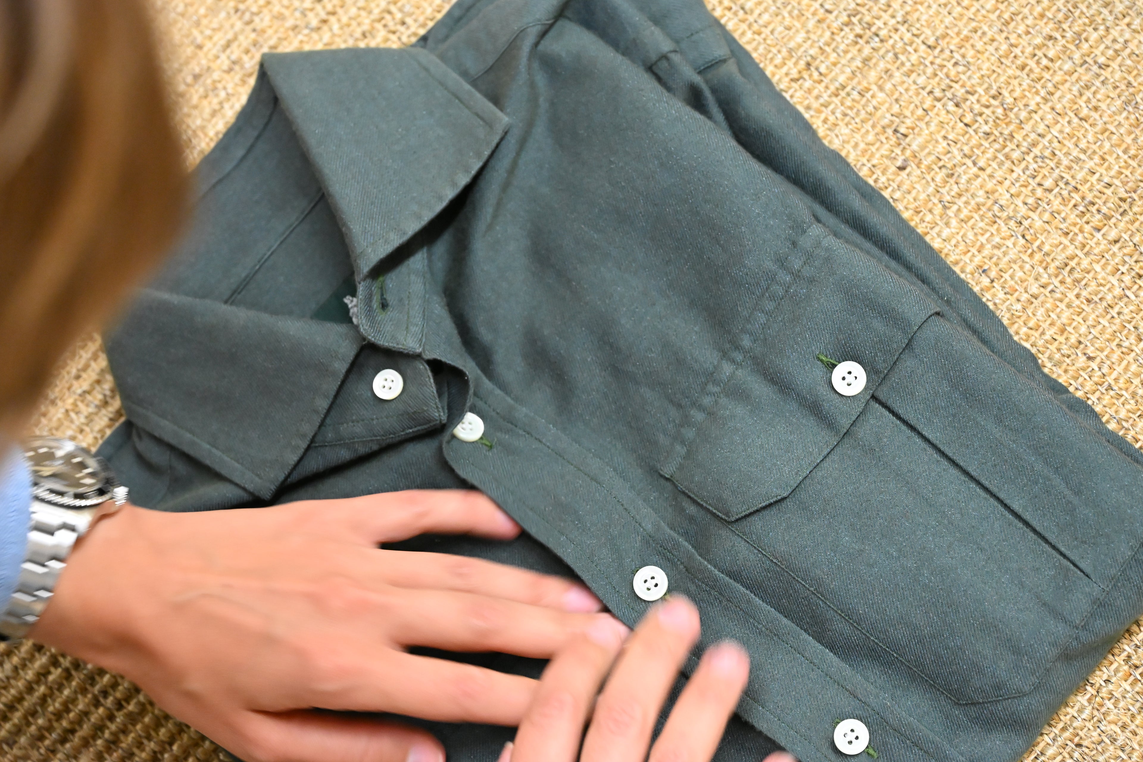 SAFARI SHIRT DENIM CASHMERE
