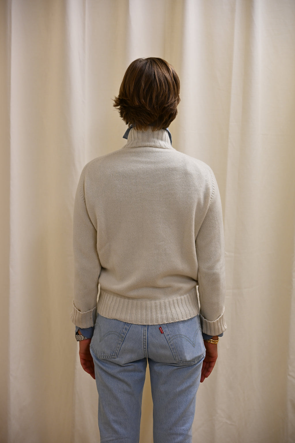 CASHMERE SWEATER LOW TURTLE NECK