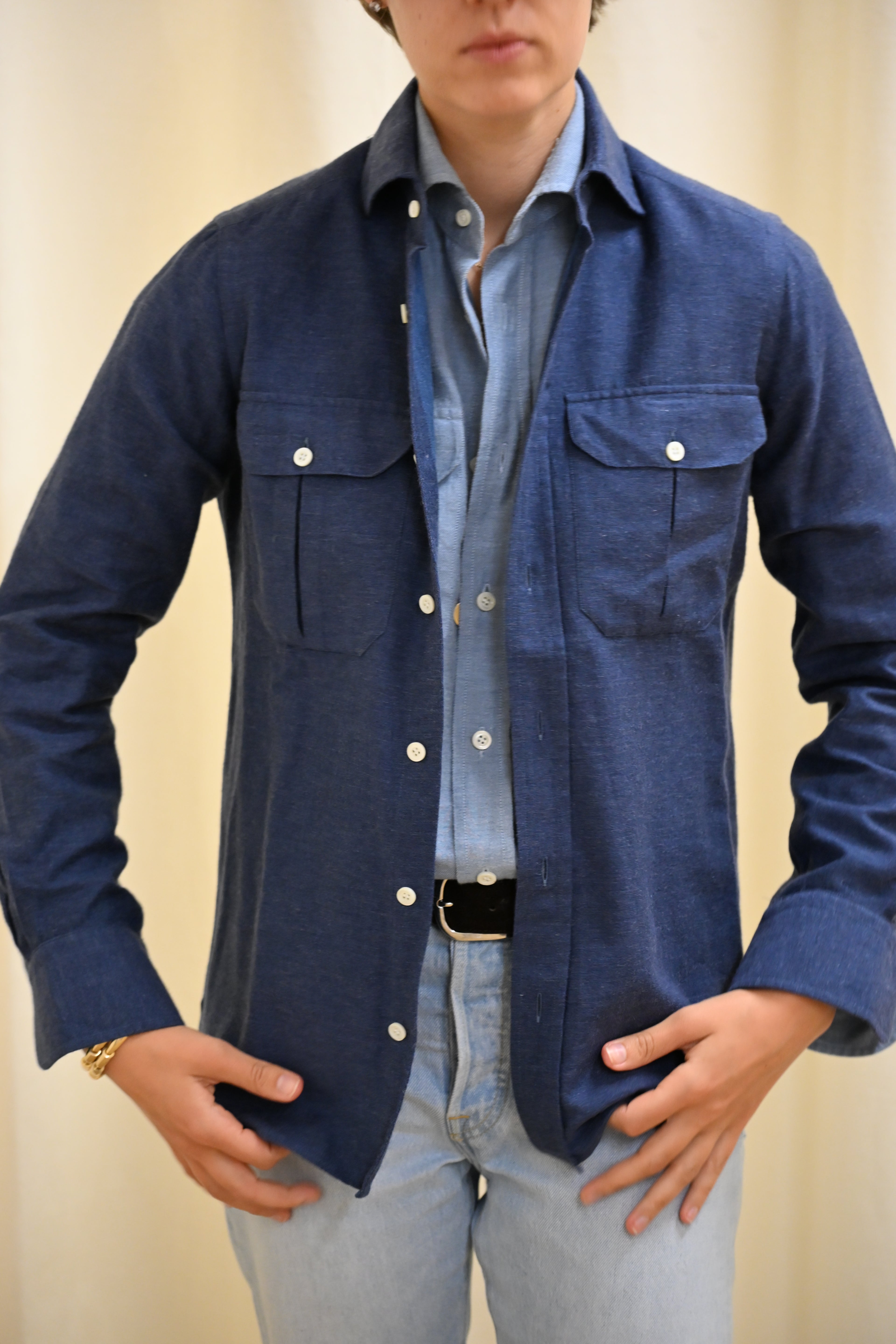Denim Cashmere Front