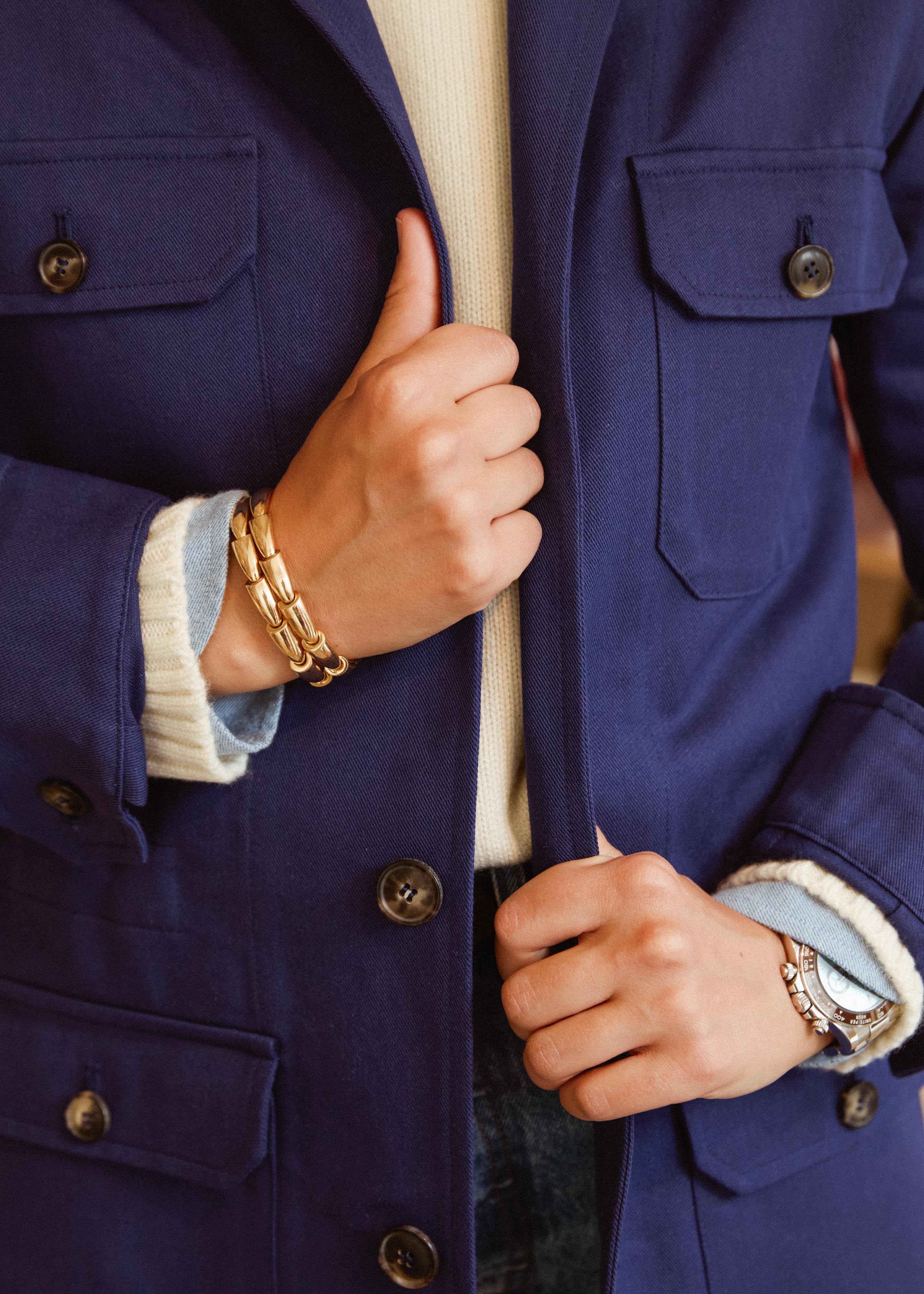 Gabardine French Blue Close Up