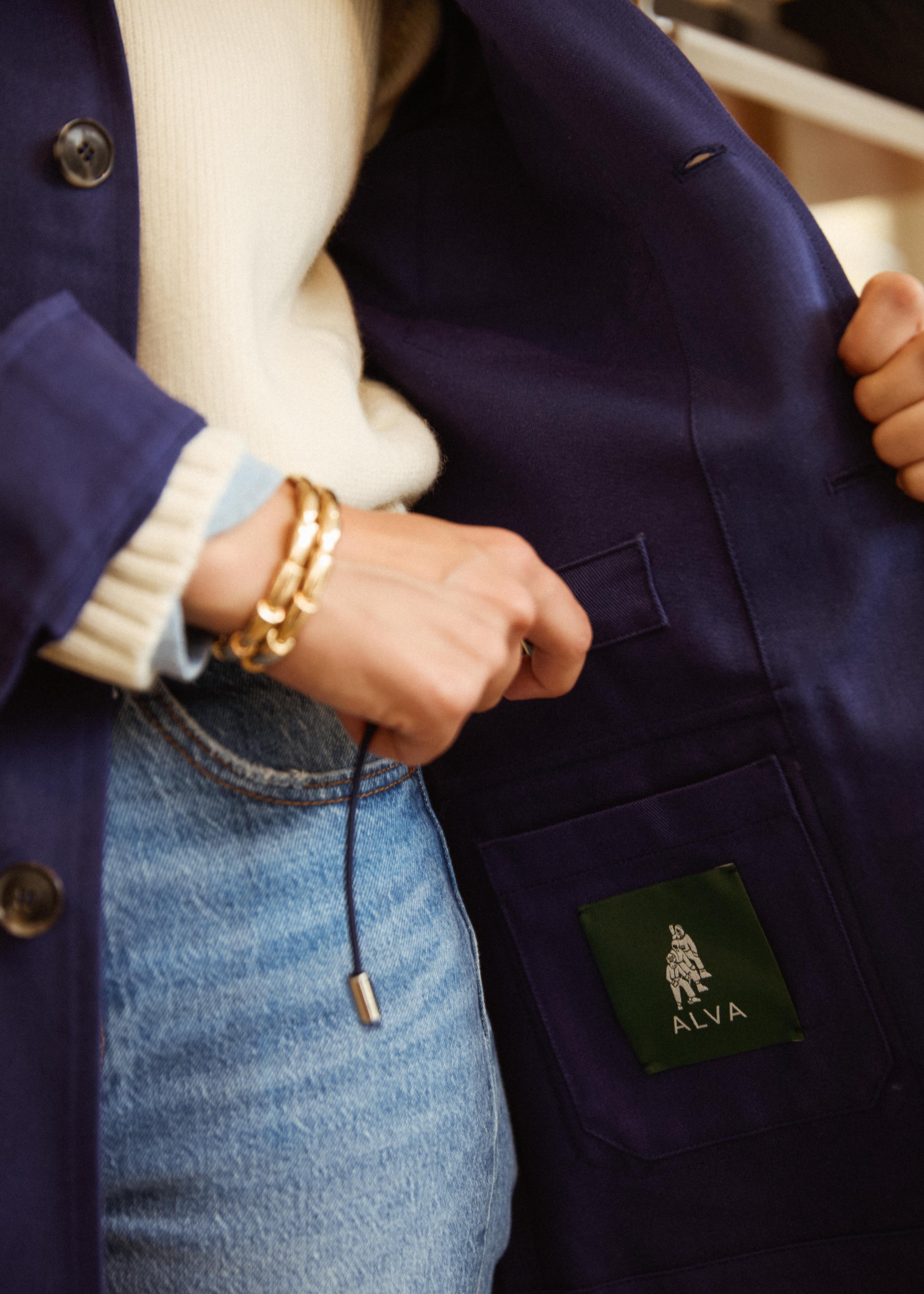 Gabardine French Blue Pocket