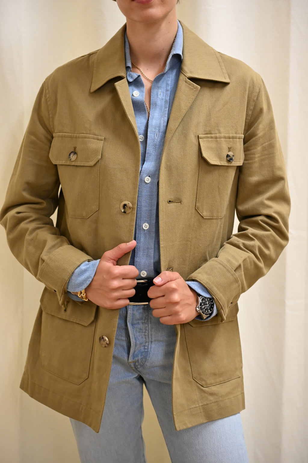 Gabardine Safari Beige Front