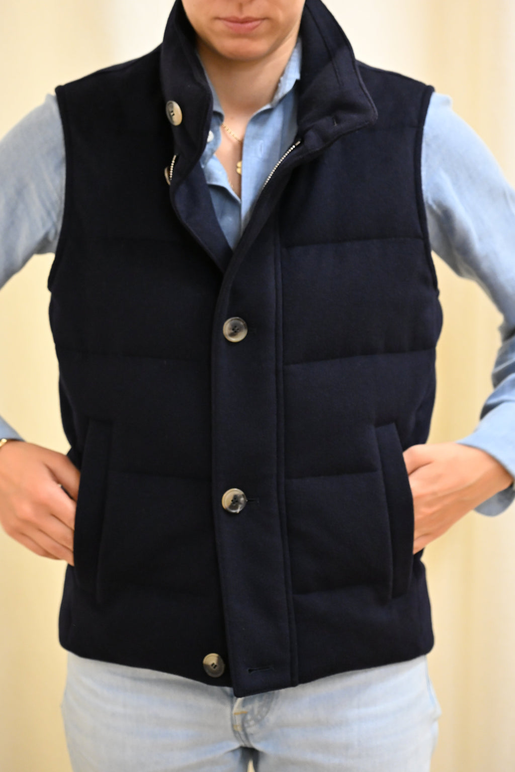 Le_Gilet_Losange_Navy Pockets