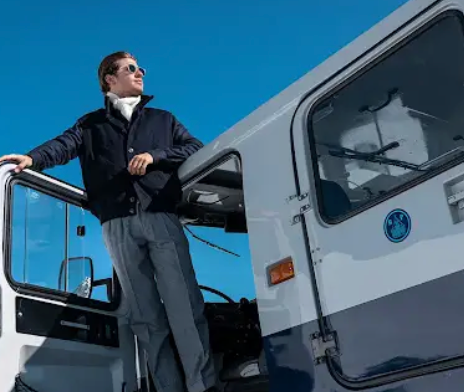 HERRINGBONE CASHMERE OVERSHIRT NAVY-GREY