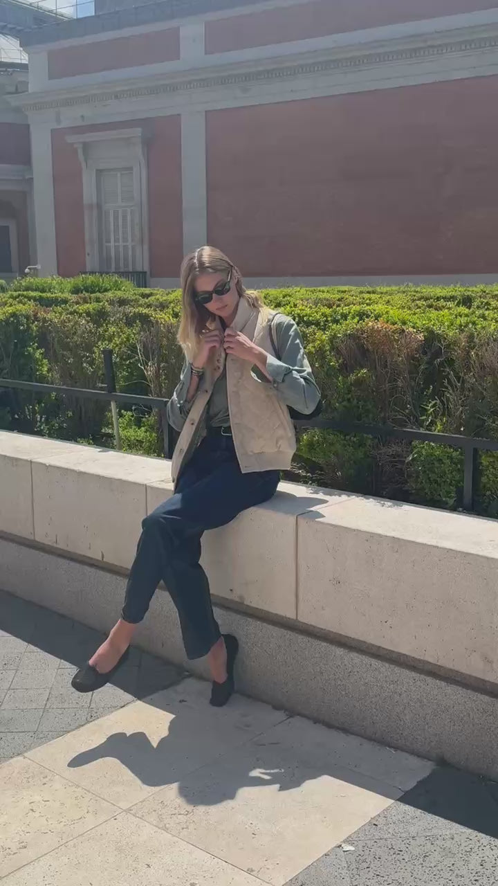 LE GILET LOSANGE BEIGE